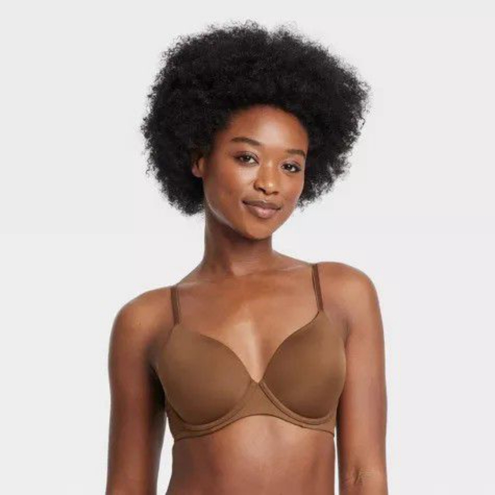 Women's Auden Lightly Lined Full Coverage Bra In Size 34C Sandbank Brown BNWT
